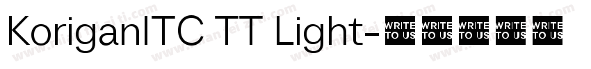 KoriganITC TT Light字体转换